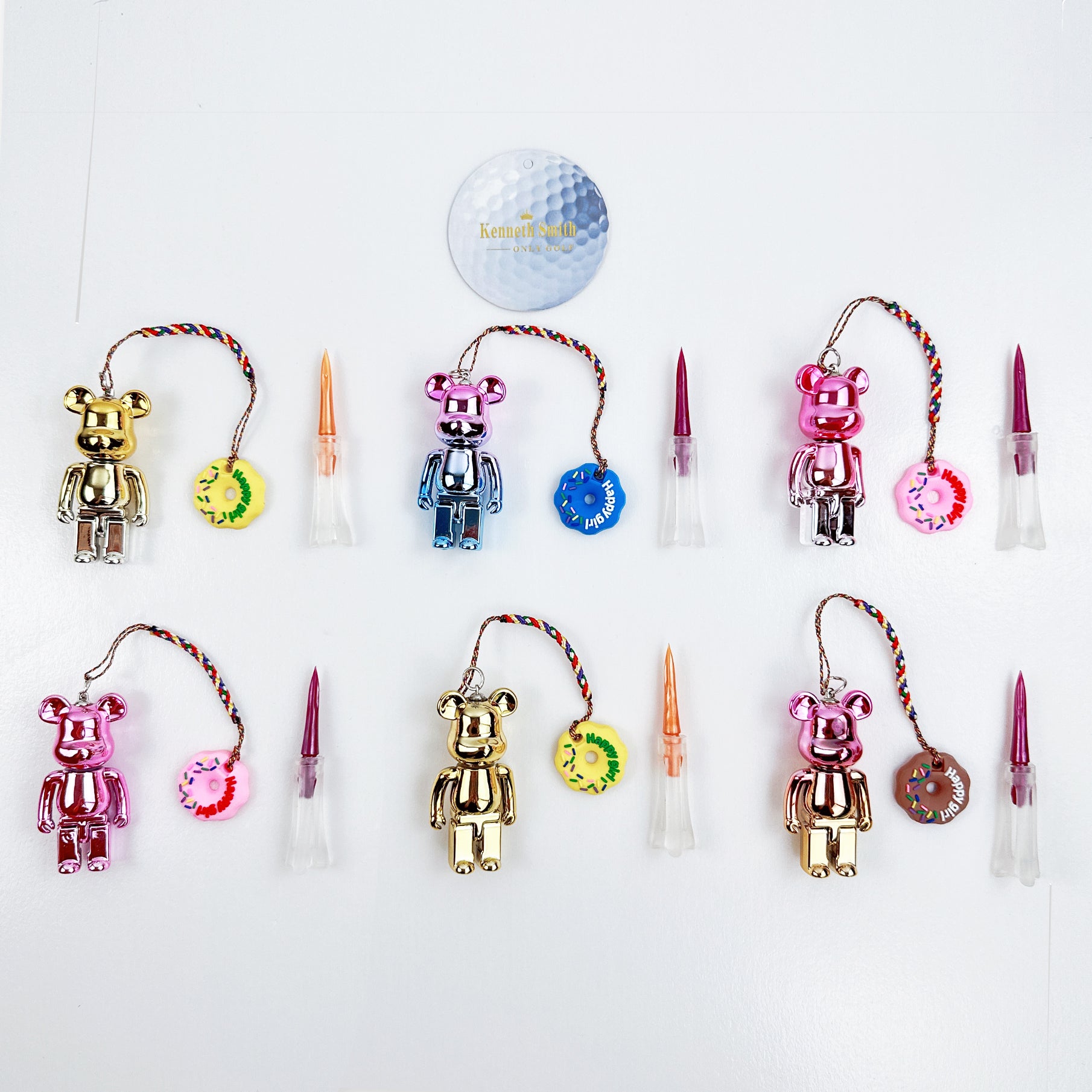 Loss Prevention Golf Tee With Bear - Golden Glaze - Erthe Golf