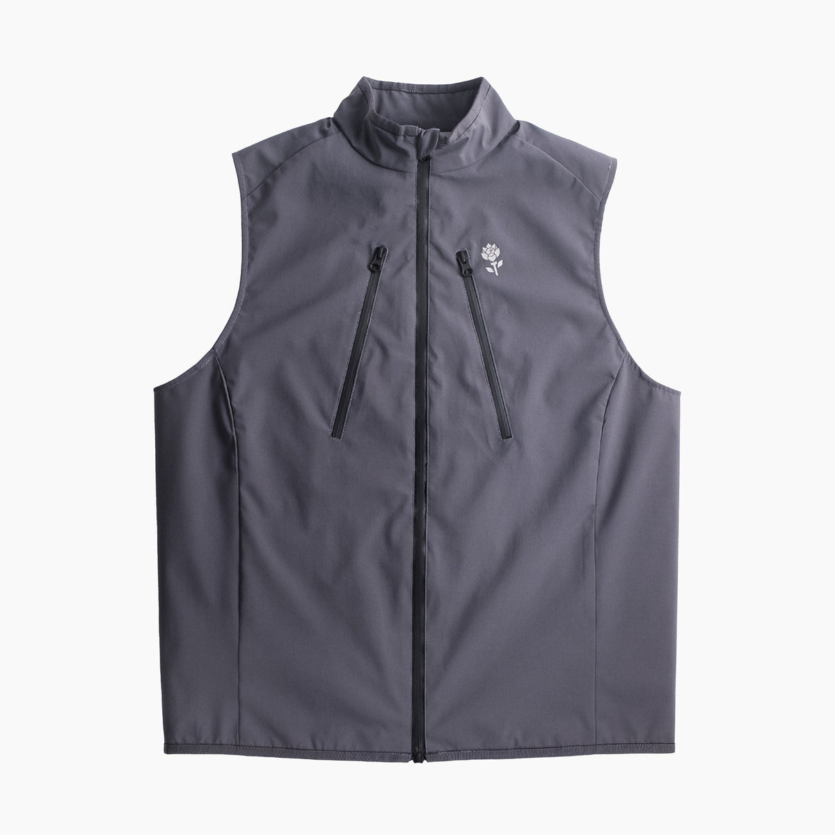 Front view of Men's Performance Vest - Slate Blue - Erthe Golf