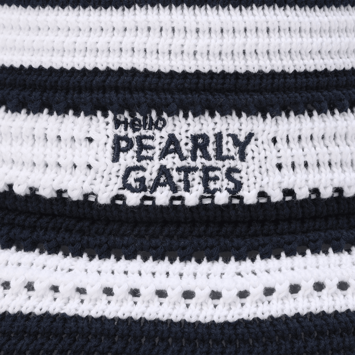 [Pearly Gates x Hello Kitty] Women's Knit Bucket Hat - Black - Erthe Golf