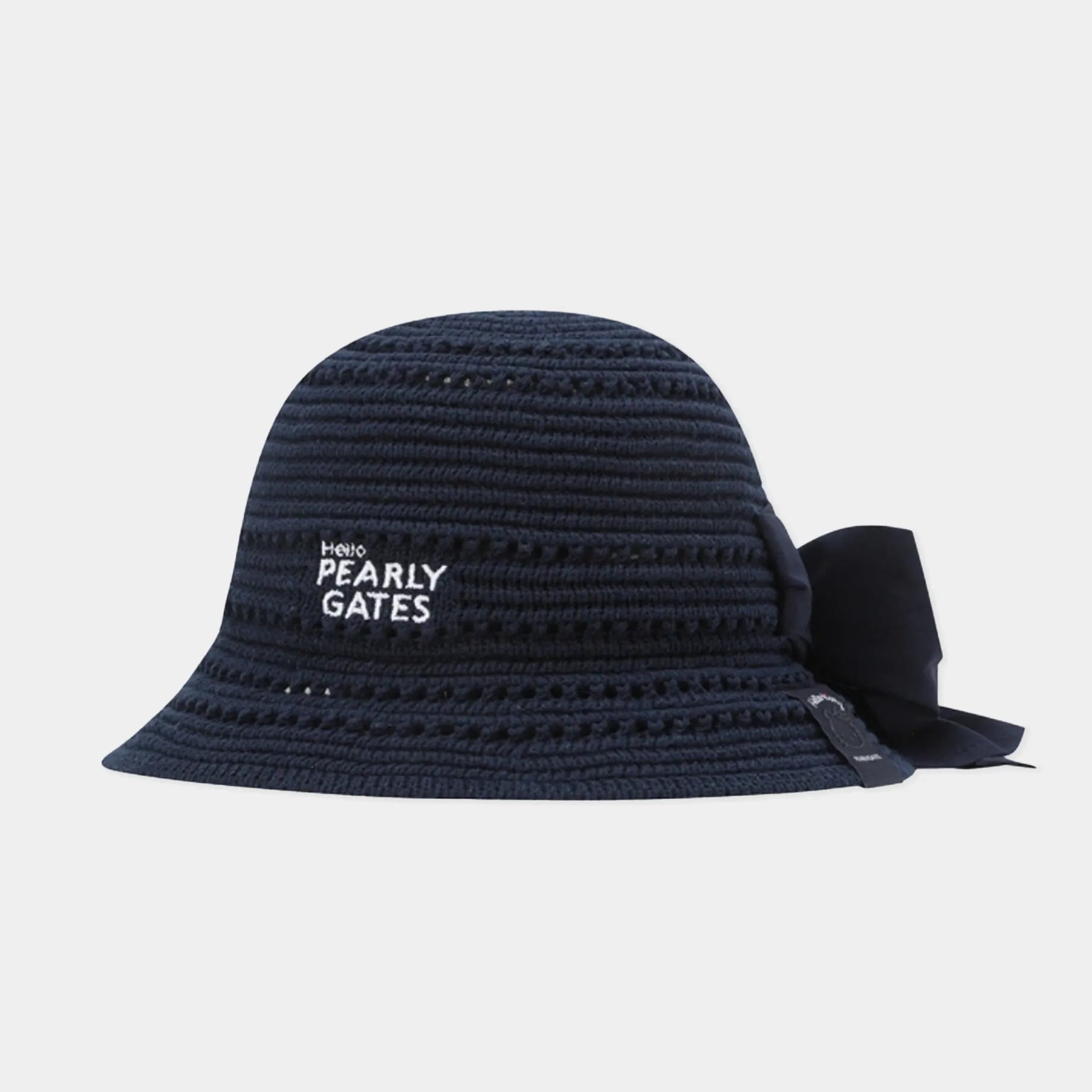 [Pearly Gates x Hello Kitty] Women's Knit Bucket Hat - Navy - Erthe Golf