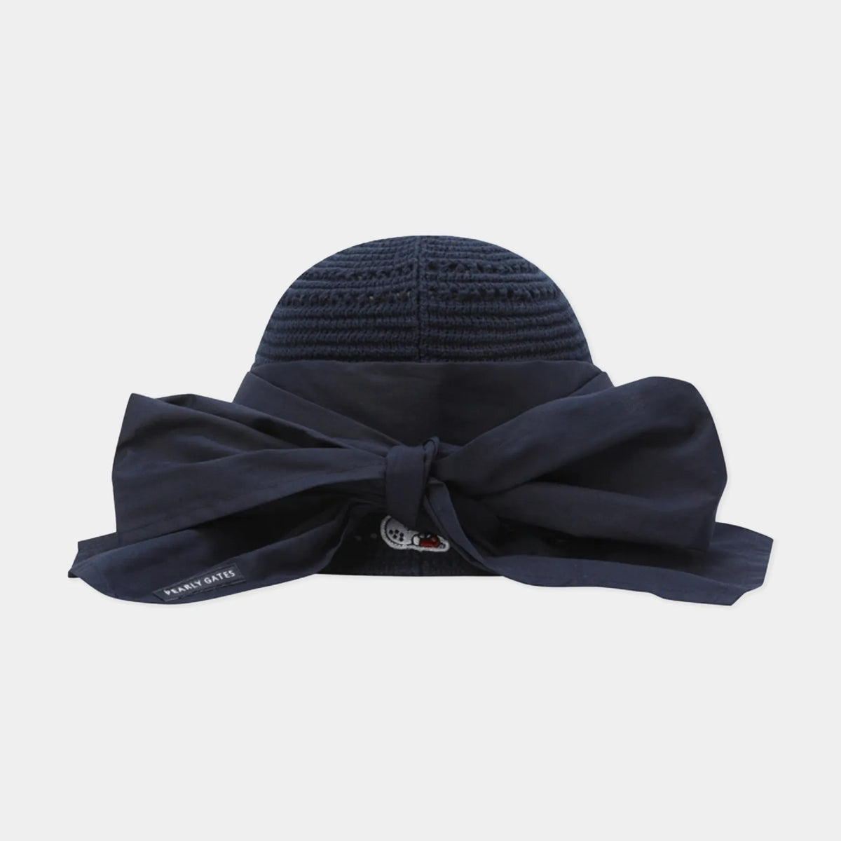 [Pearly Gates x Hello Kitty] Women's Knit Bucket Hat - Navy - Erthe Golf