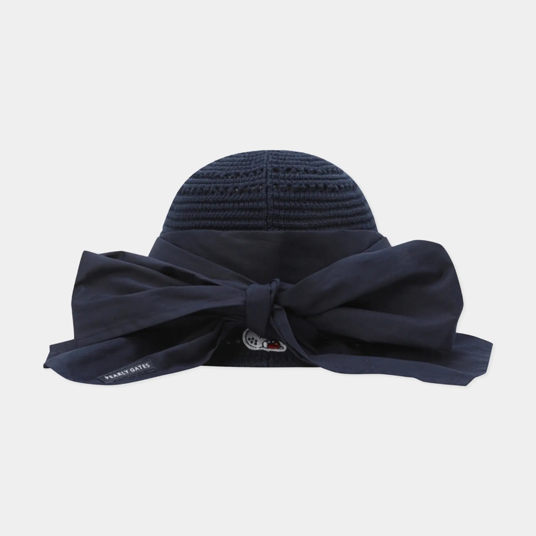 [Pearly Gates x Hello Kitty] Women's Knit Bucket Hat - Navy - Erthe Golf