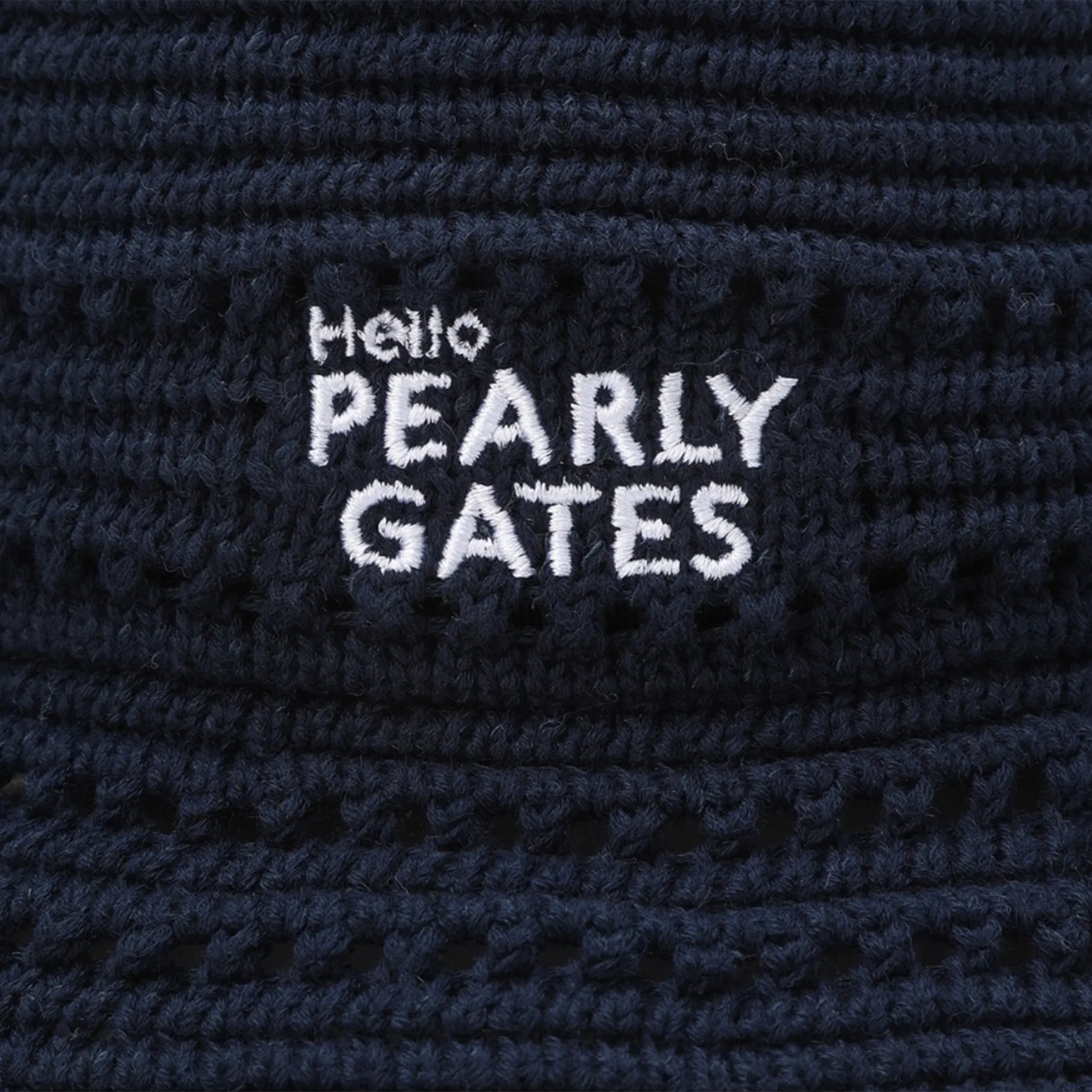 [Pearly Gates x Hello Kitty] Women's Knit Bucket Hat - Navy - Erthe Golf