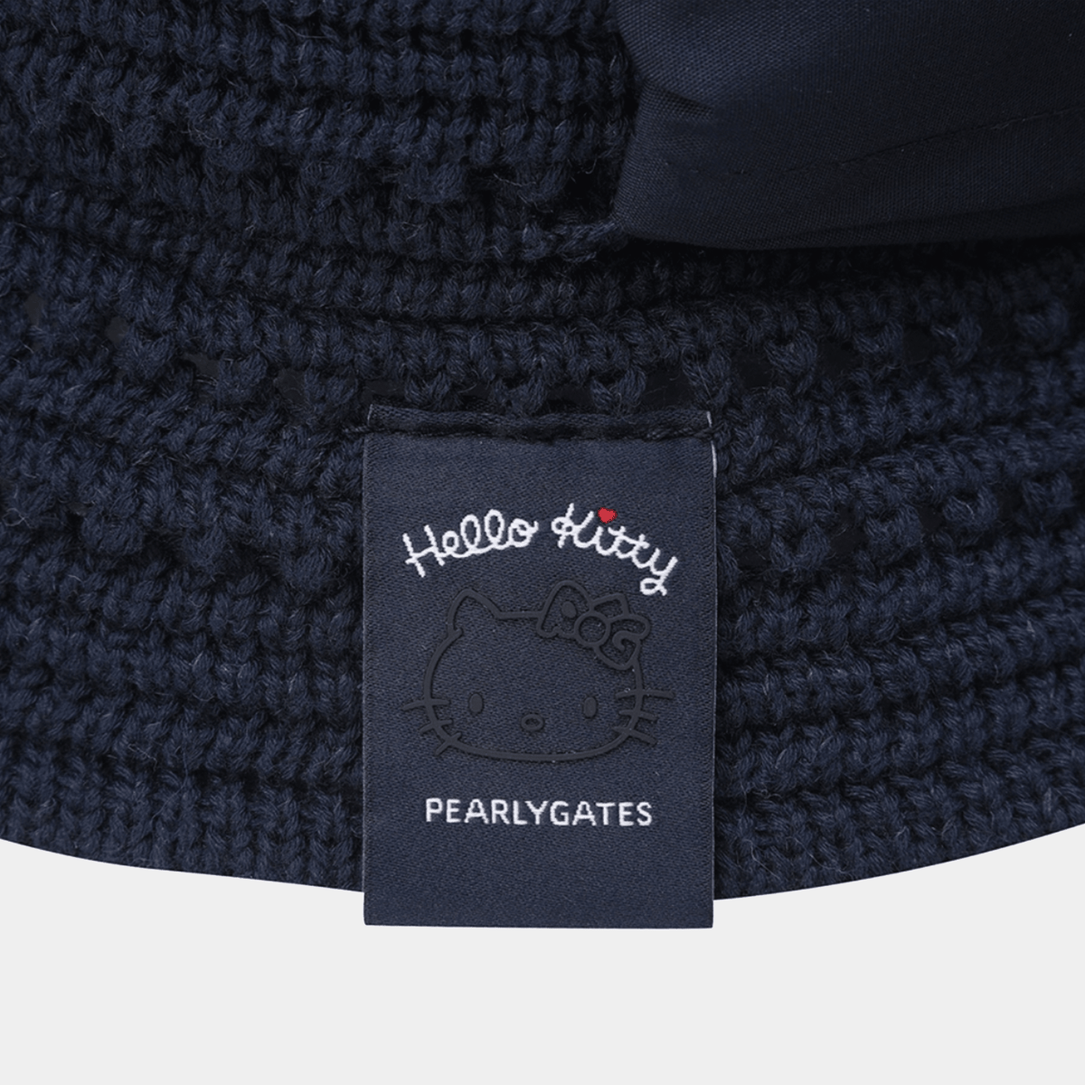 [Pearly Gates x Hello Kitty] Women's Knit Bucket Hat - Navy - Erthe Golf