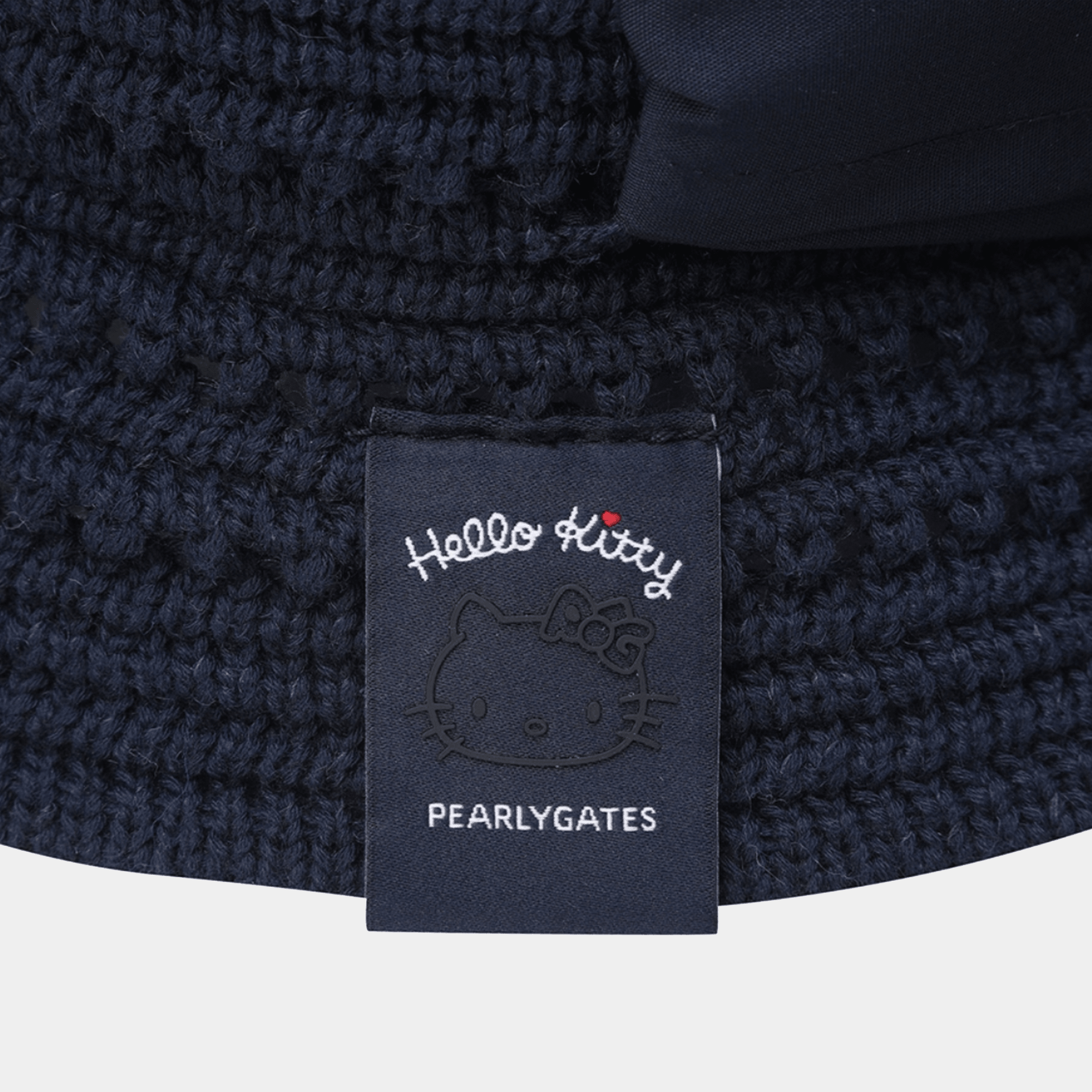 [Pearly Gates x Hello Kitty] Women's Knit Bucket Hat - Navy - Erthe Golf
