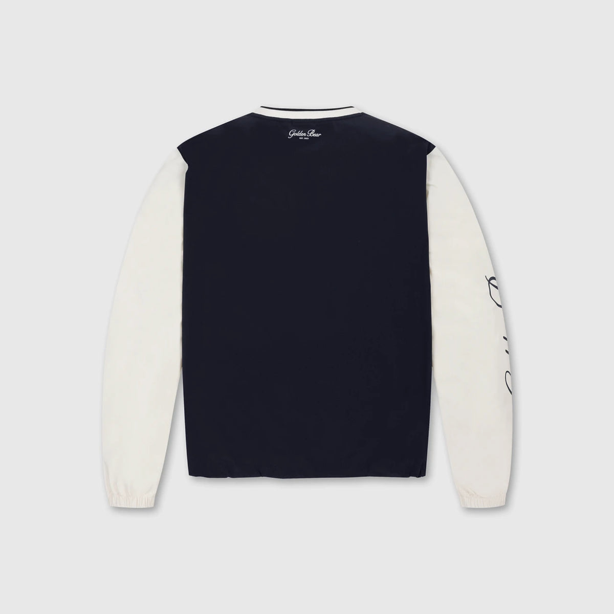 Women's Contrast Back Woven Sweatshirt - Navy
