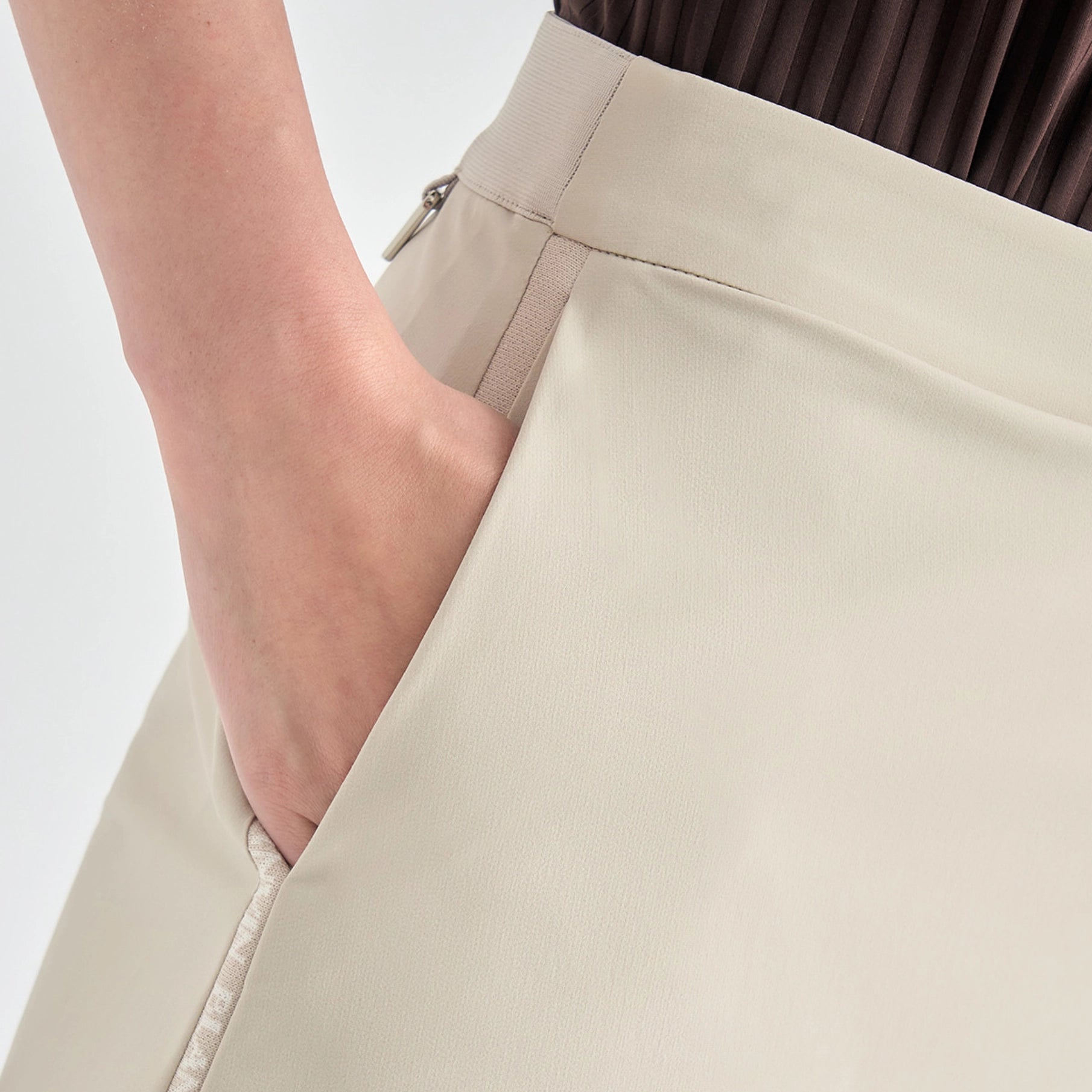Women's Wrap Skirt - Ecru - closer view