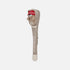 A golf club headcover featuring a plush golden bear wearing a red headband with &
