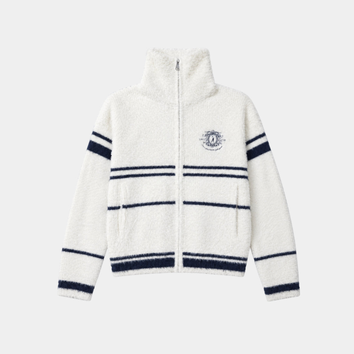 Women's Zipped Sweater - White