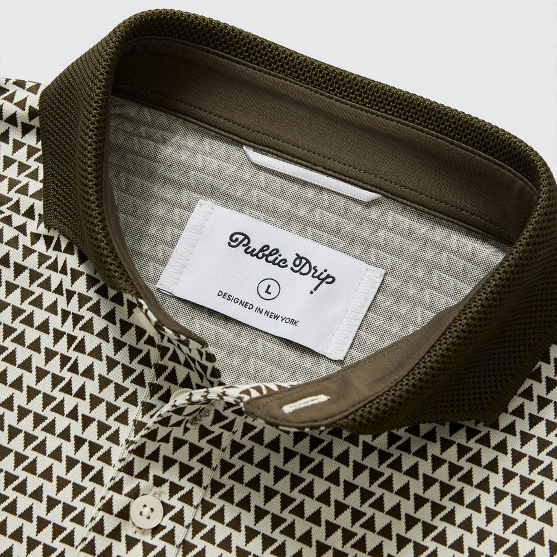 Men's Up & Down Polo - Olive - Erthe Golf