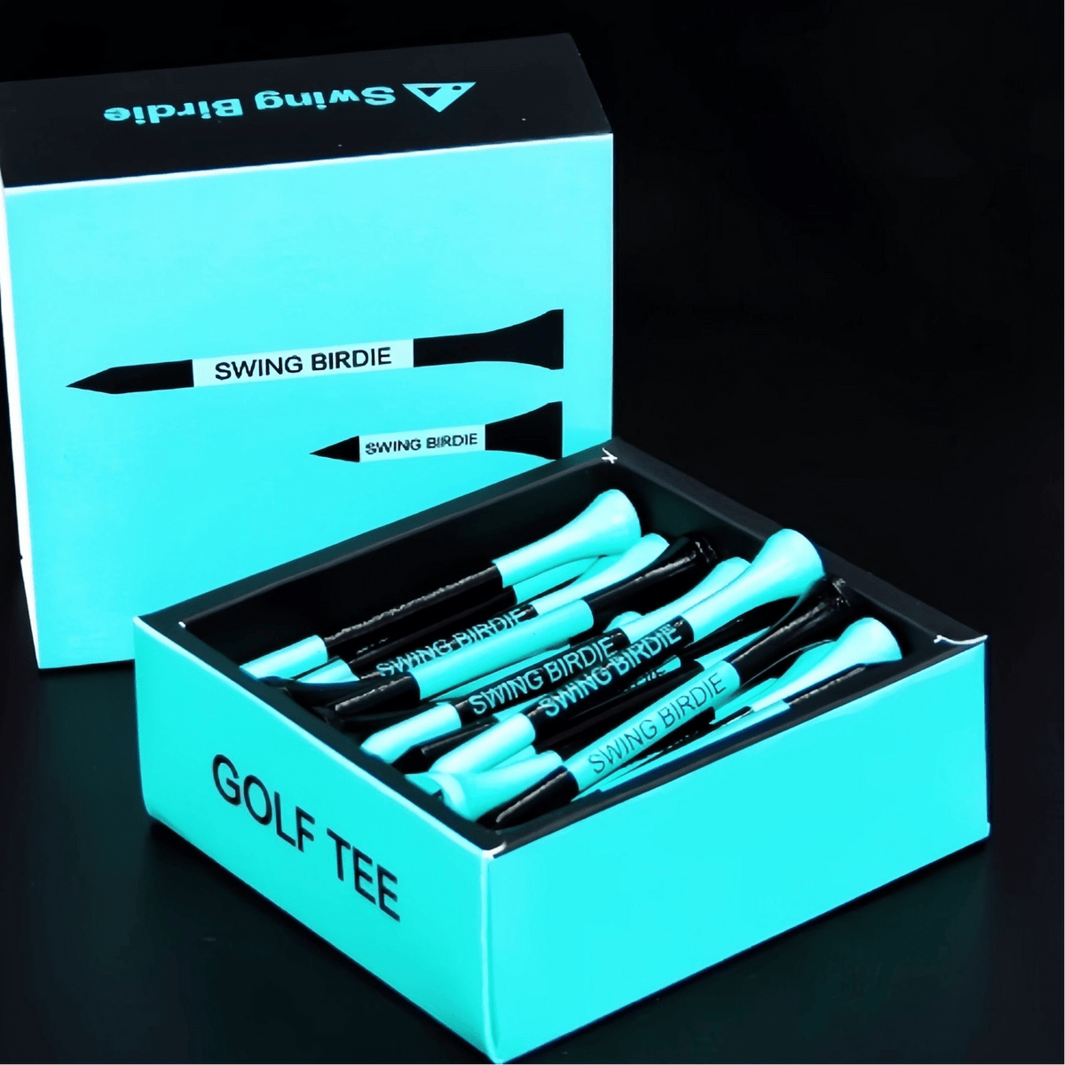 Wooden Golf Tee Pack - Tiffany Blue - Erthe Golf