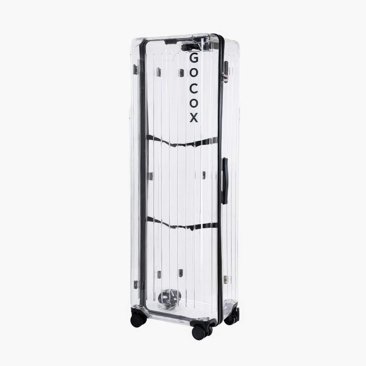 Transparent Golf Travel Case with Wheels - Black - Erthe Golf