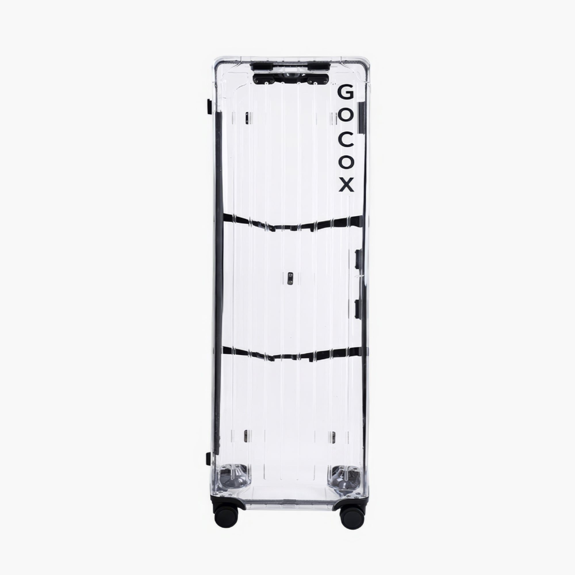 Transparent Golf Travel Case with Wheels - Black - Erthe Golf