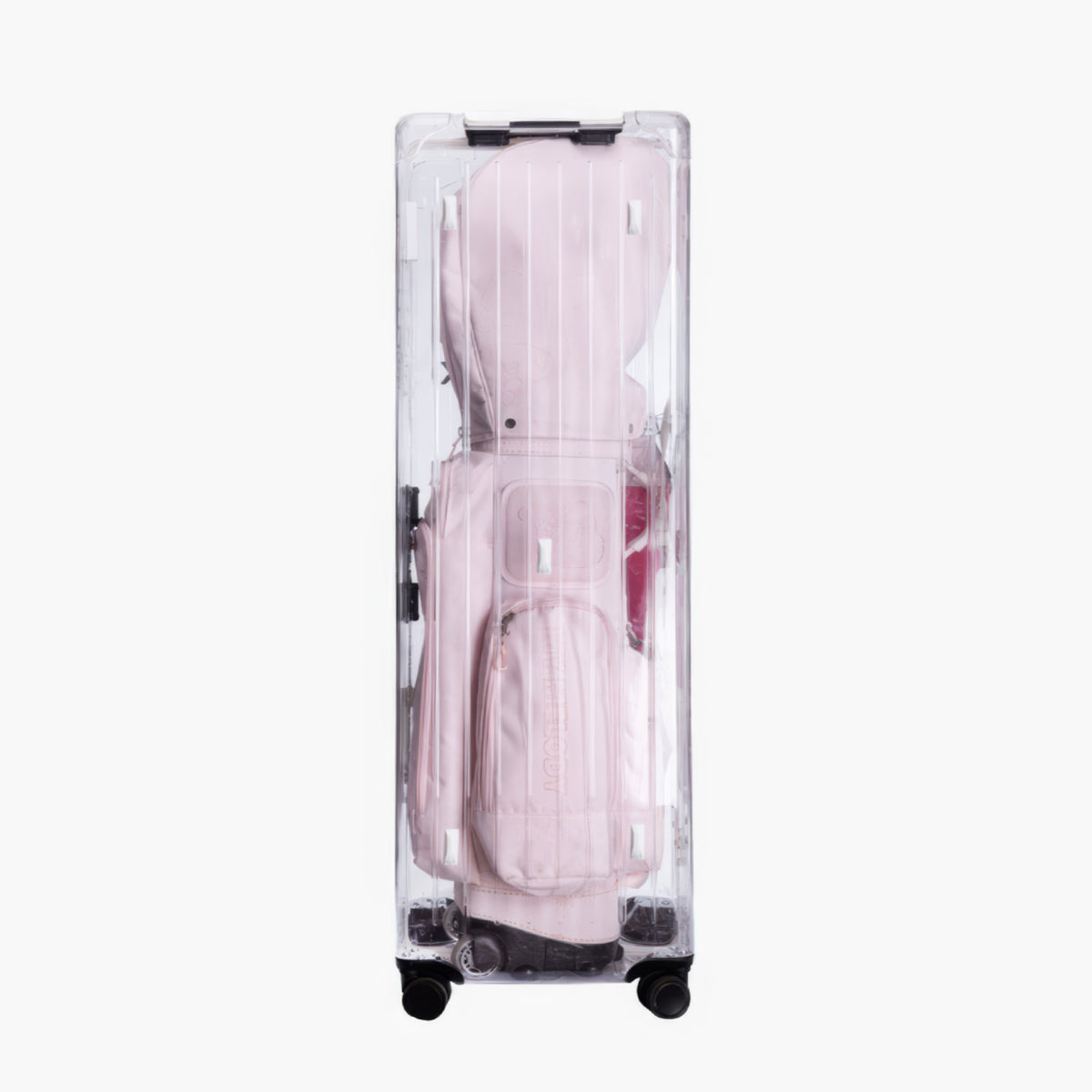 Transparent Golf Travel Case with Wheels - White - Erthe Golf