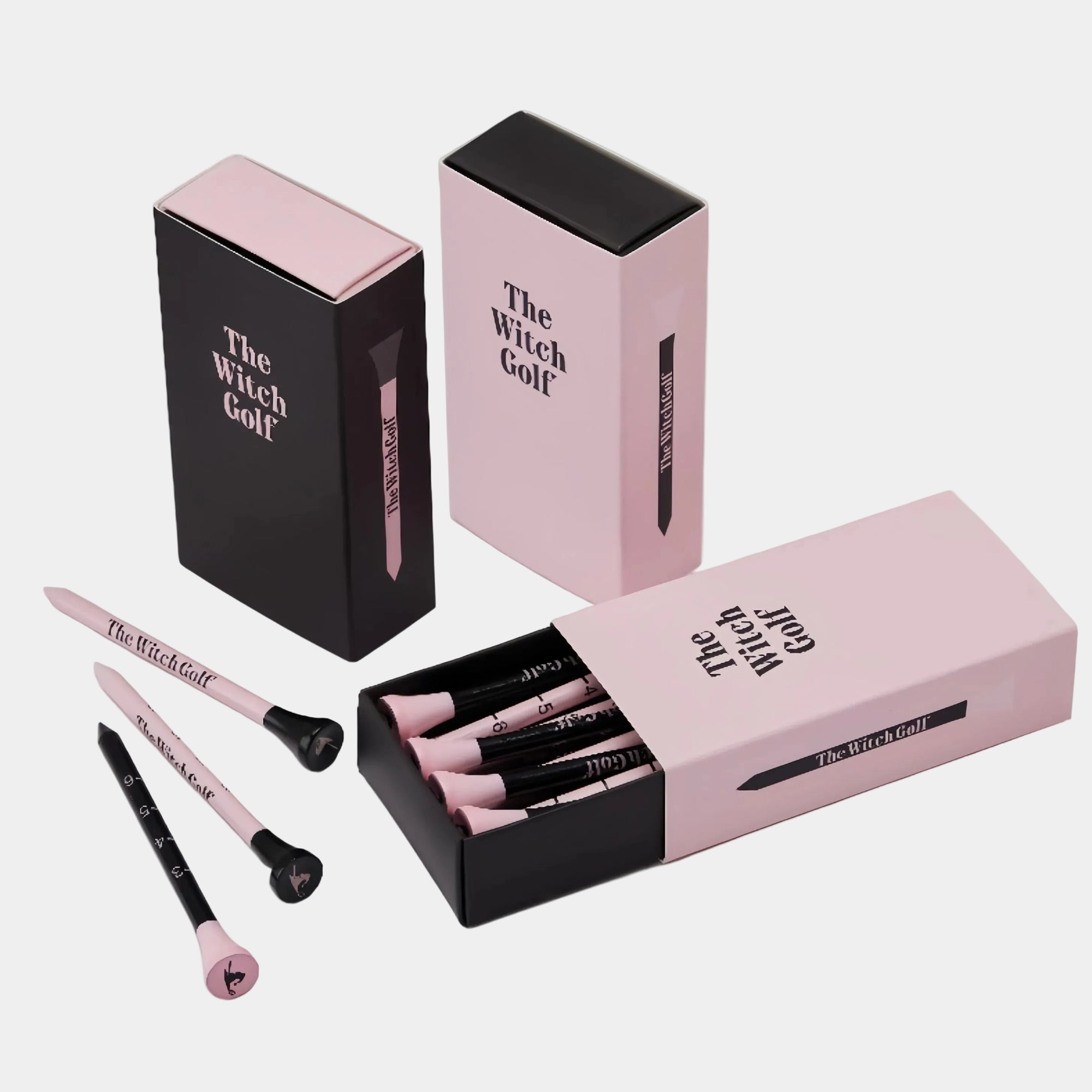 Soft Pink Wooden Tee Packm - Erthe Golf