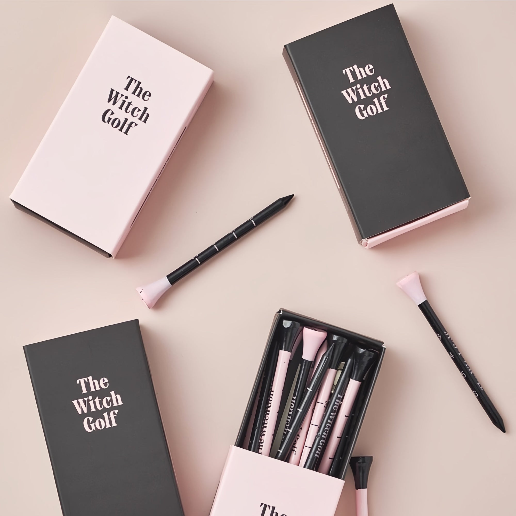 Soft Pink Wooden Tee Packm - Erthe Golf