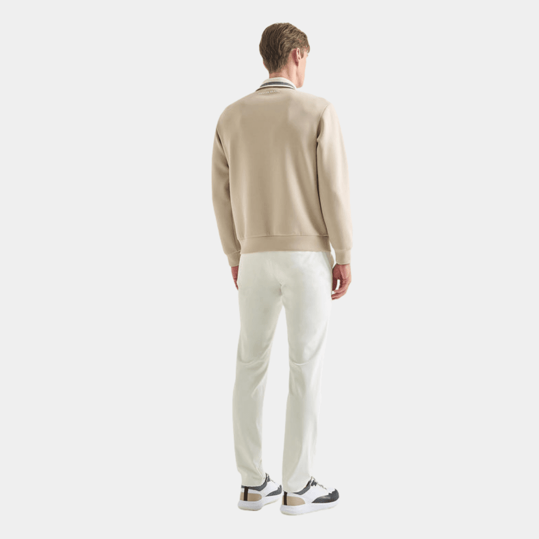 Men's Zip Sweater - Beige - Erthe Golf