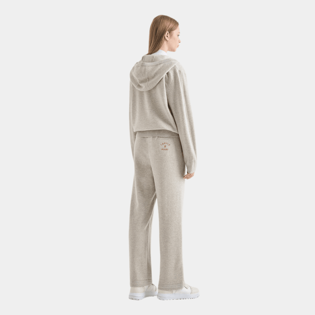 Women's Zip Hoodie - White Grey - Erthe Golf