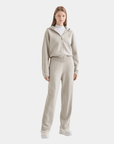 Women's Zip Hoodie - White Grey - Erthe Golf