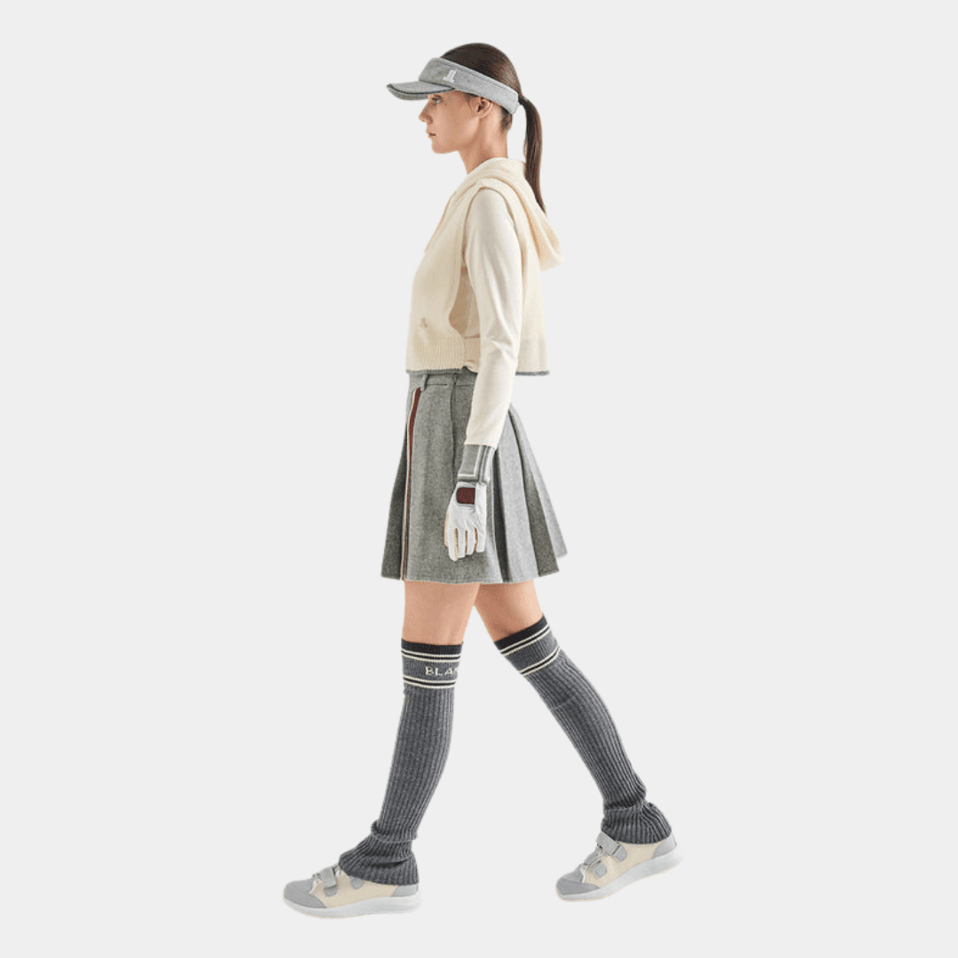 Women's Hoodie Vest - Ivory - Erthe Golf