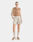 Women's Hoodie Vest - Camel - Erthe Golf