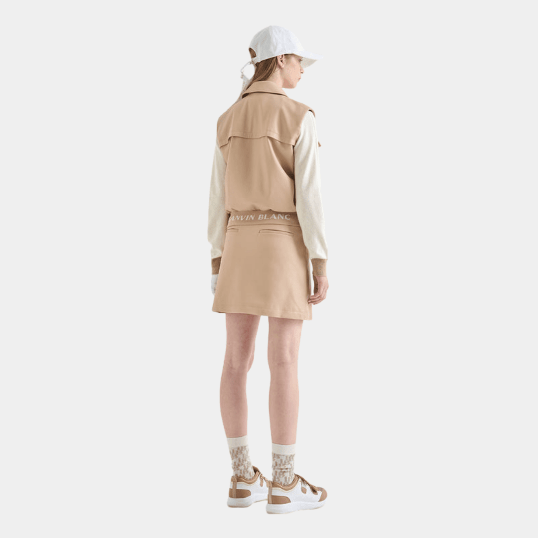 Women's Leather Jacket - Beige - Erthe Golf