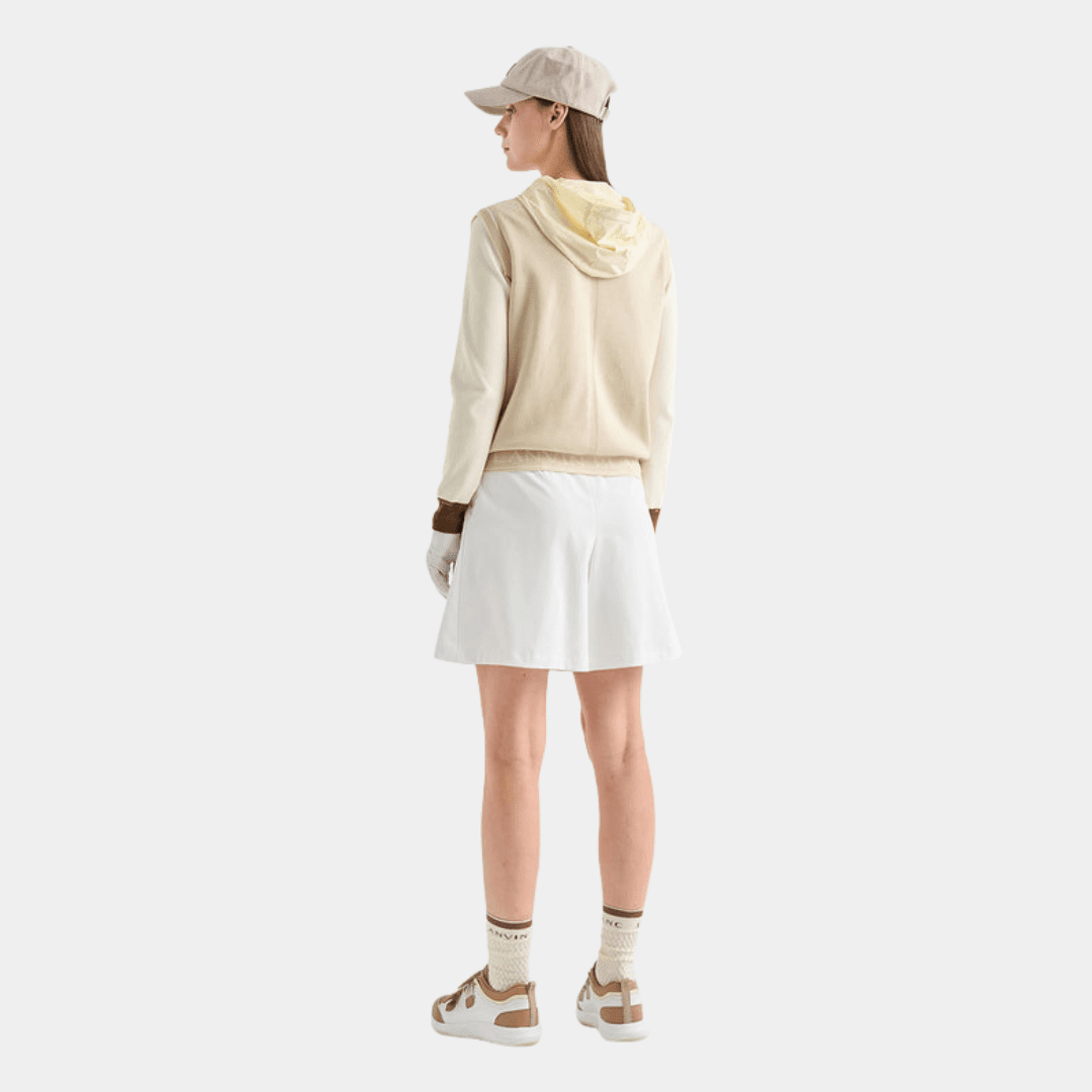 Women's Zip Hoodie - Light Beige - Erthe Golf