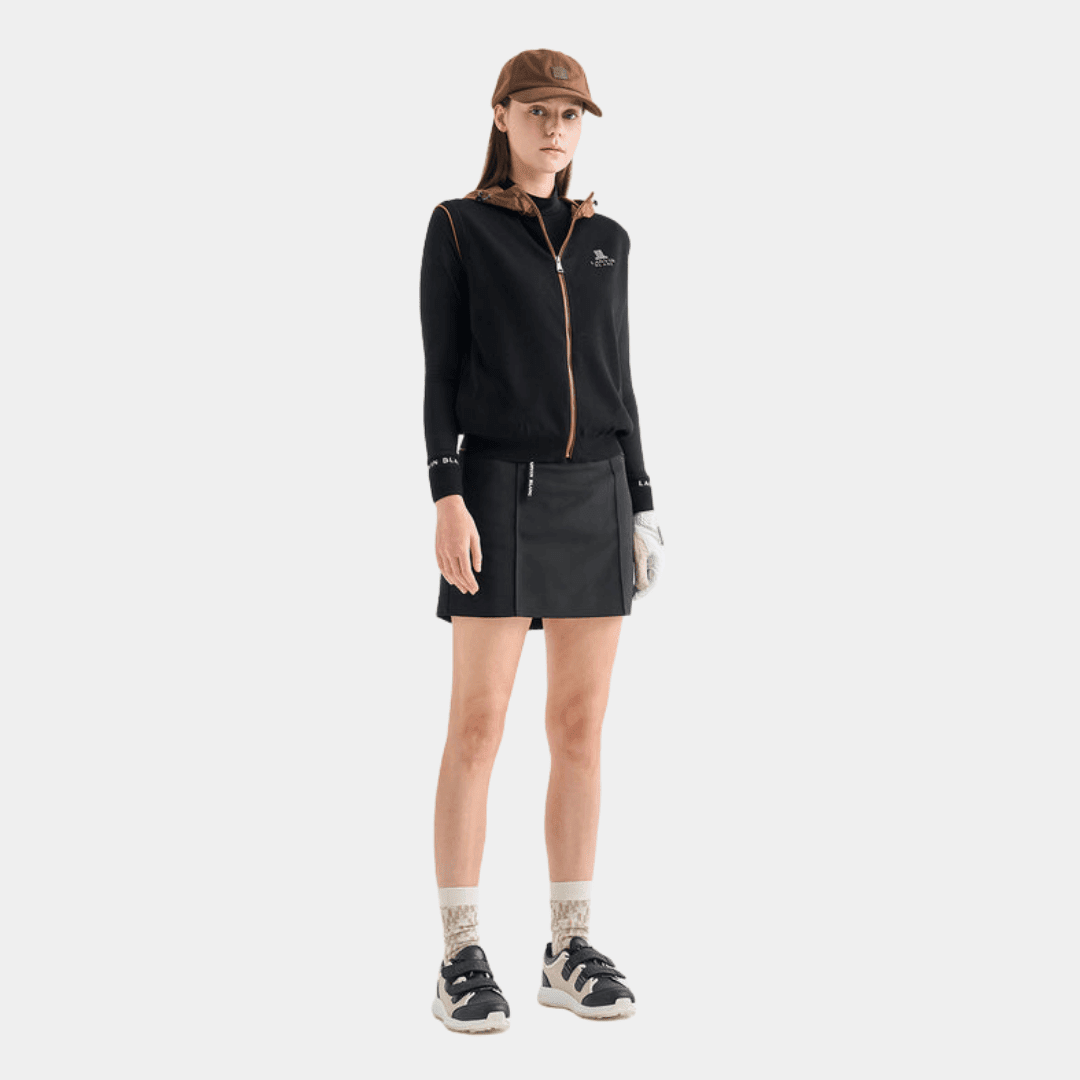 Women's Zip Hoodie - Black - Erthe Golf