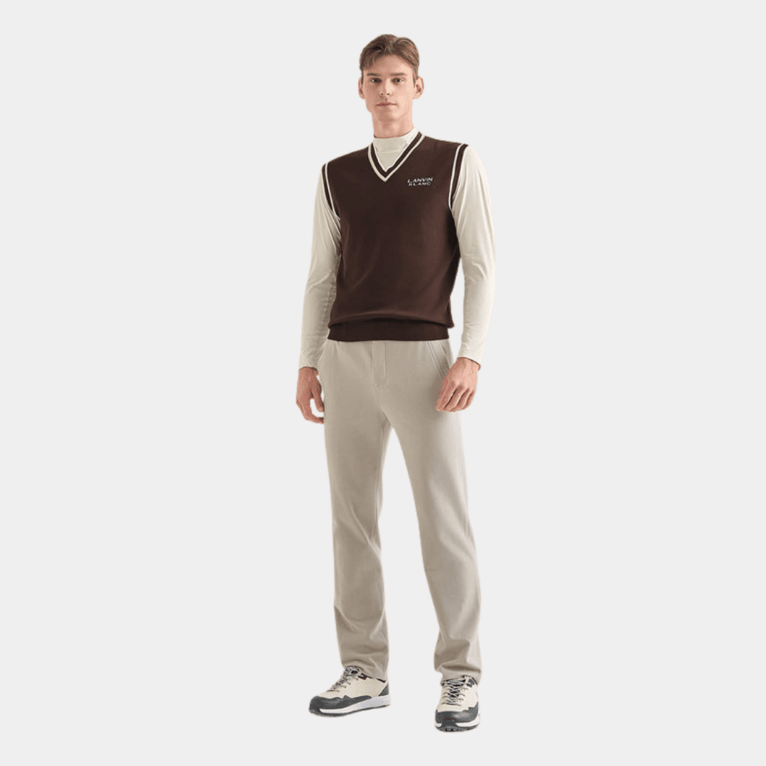 Men's Knit Pants - Sepia Beige - Erthe Golf
