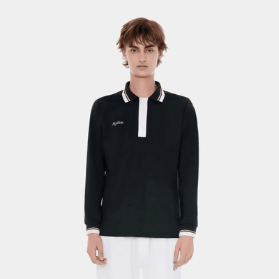 Men's Long Sleeve Polo - Forest Green - Erthe Golf