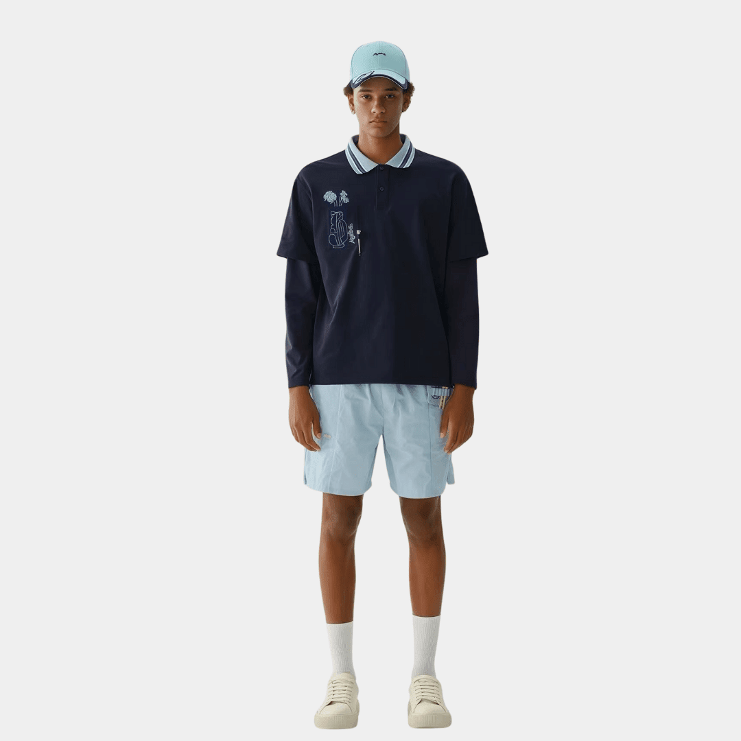 Men's Windbreaker Pullover - Blue - Erthe Golf