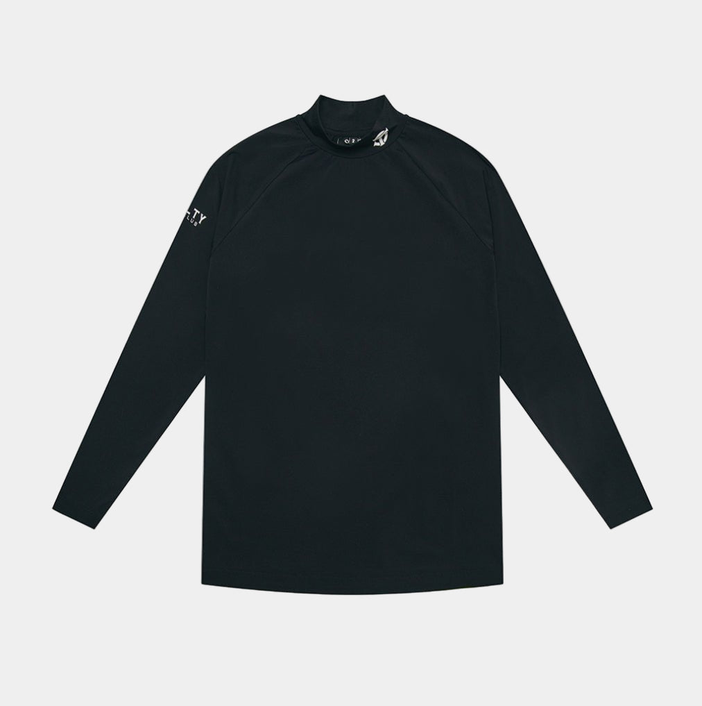 Cellty Black Mock - Neck Long Sleeve - Erthe Golf