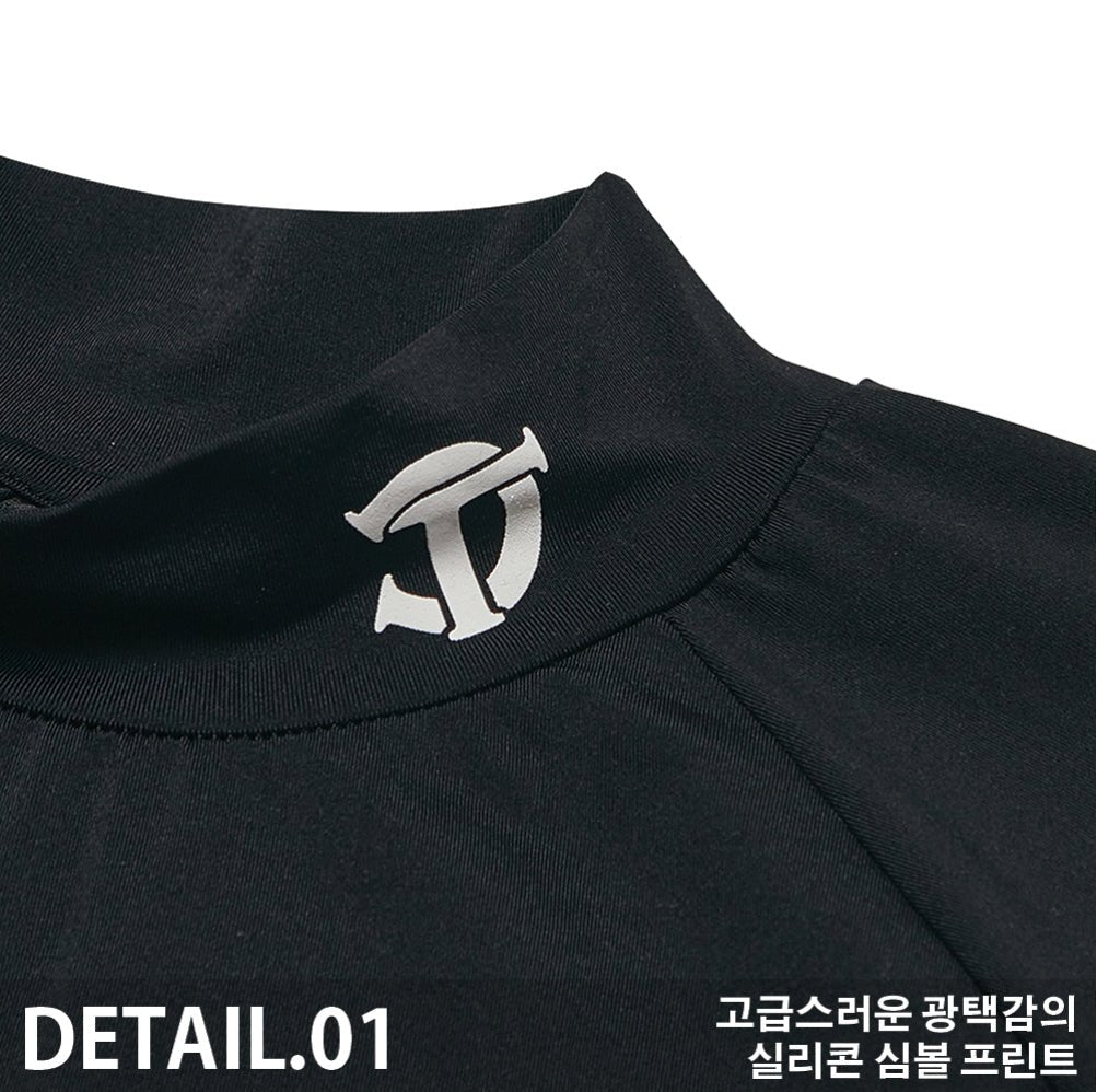 Cellty Black Mock - Neck Long Sleeve - Erthe Golf