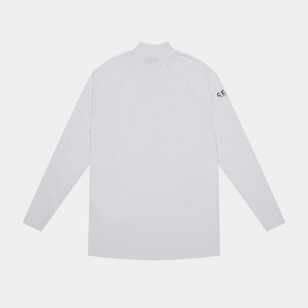 Cellty Golf White Mock - Neck Long Sleeve - Erthe Golf