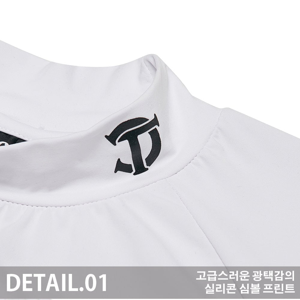 Cellty Golf White Mock - Neck Long Sleeve - Erthe Golf