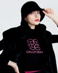 Cellty Pink Embroidery Long Sleeve