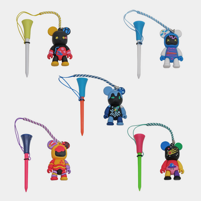 Loss Prevention Golf Tee with Bear - Blue - Erthe Golf