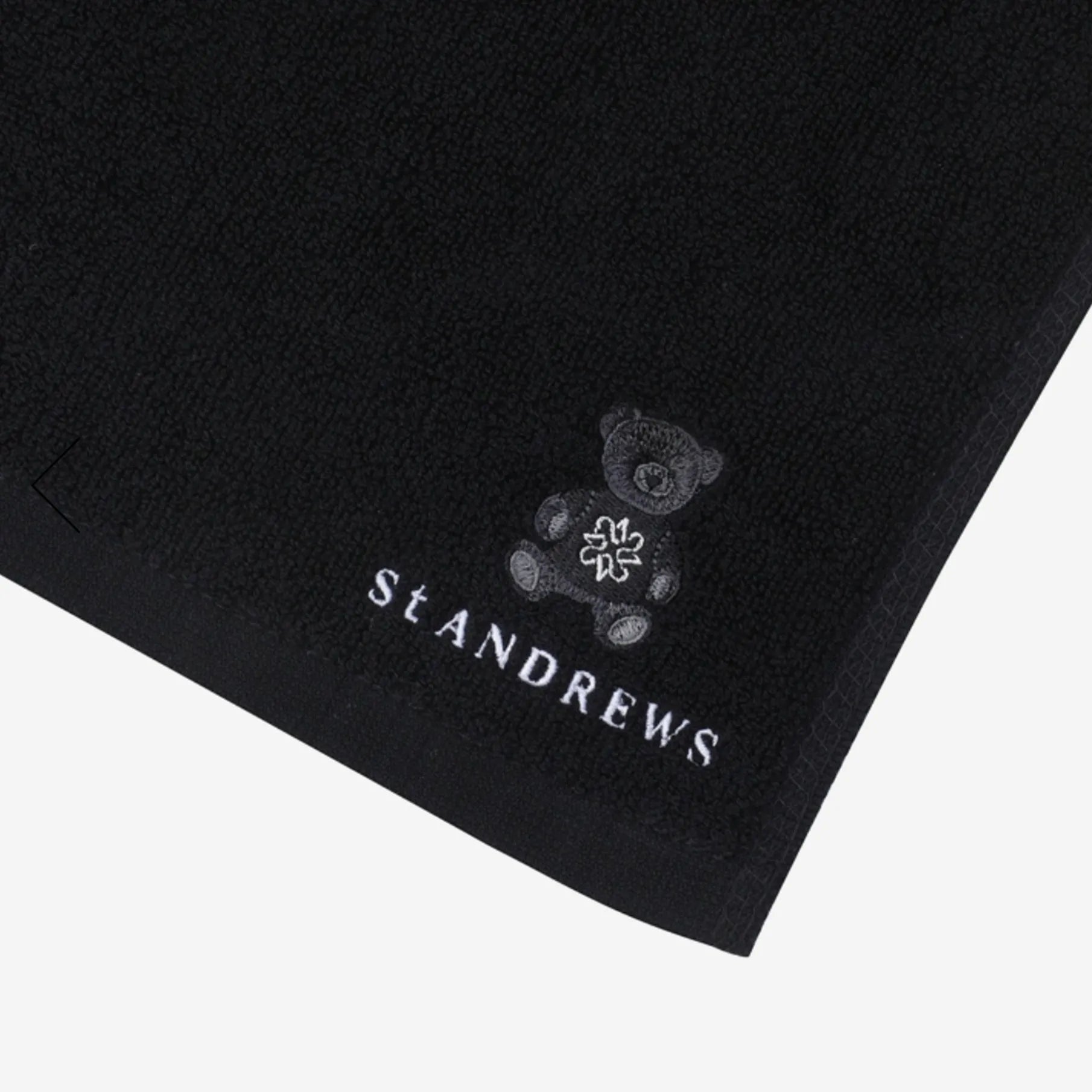 Teddy Bear Embroidered Golf Towel - Black - Erthe Golf
