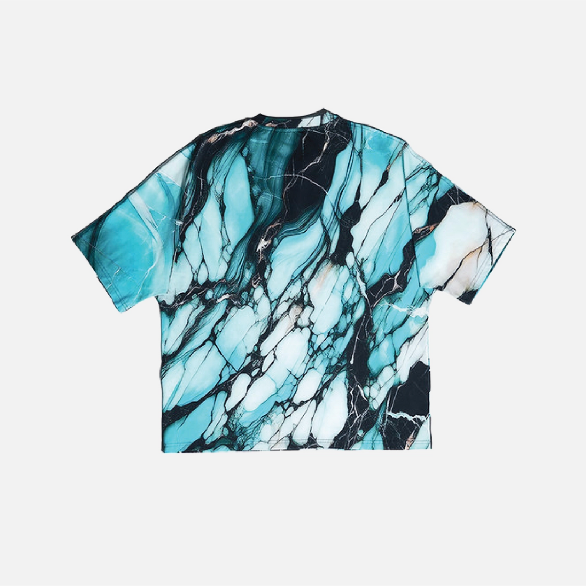 Men's Turquoise Pattern T-Shirt - Turquoise