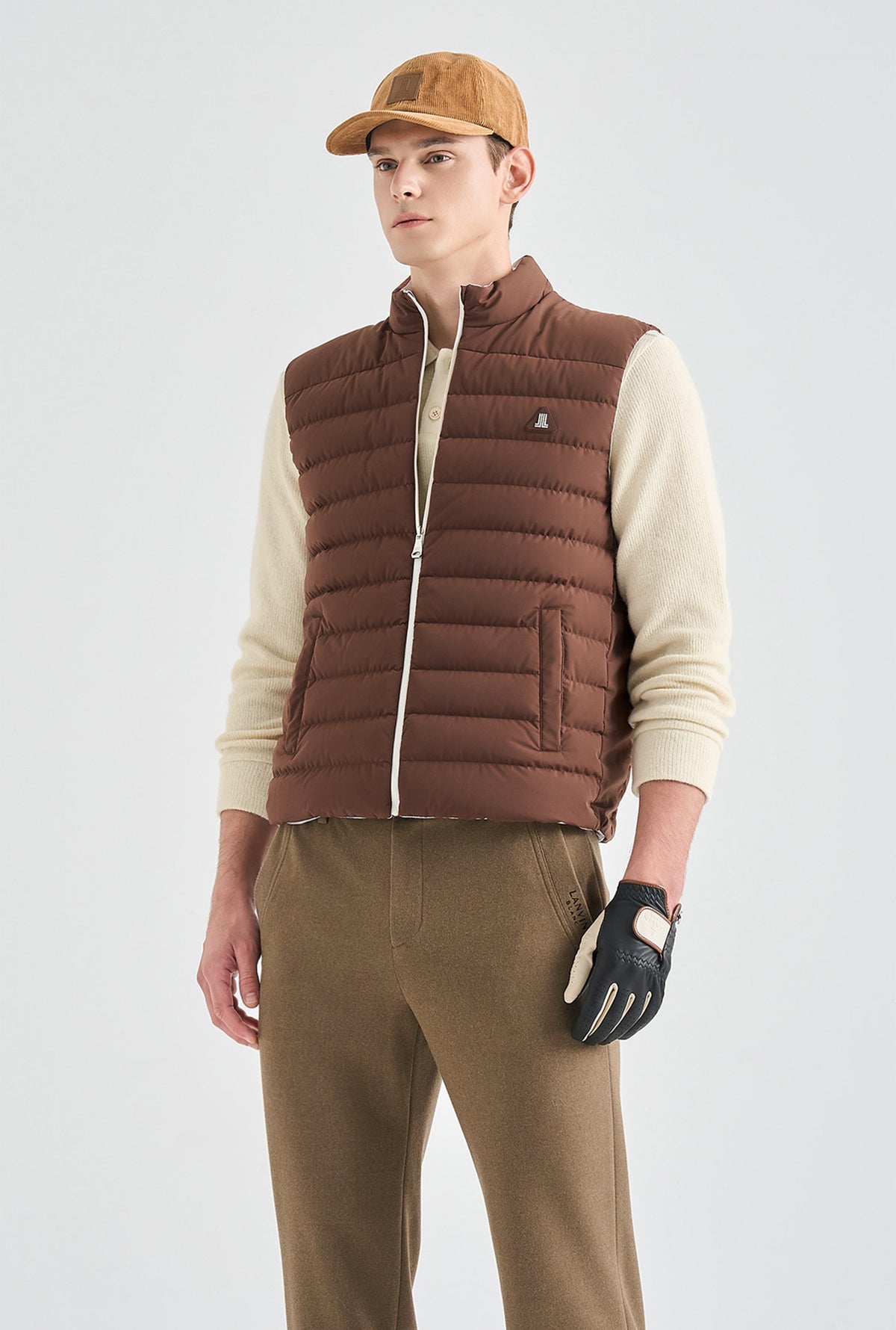 Lanvin Blanc Men's Vest - Brown - Erthe Golf
