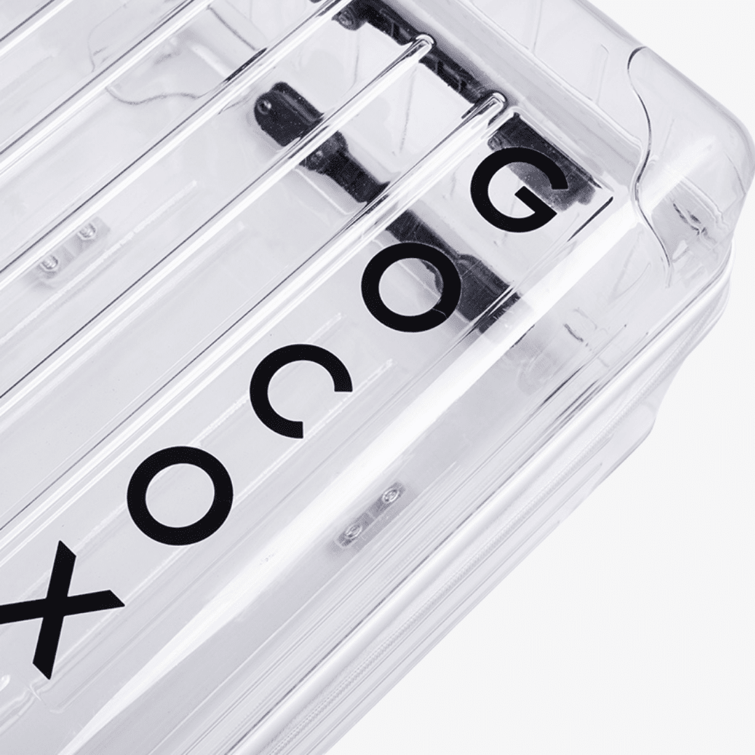 Transparent Golf Travel Case with Wheels - White - Erthe Golf