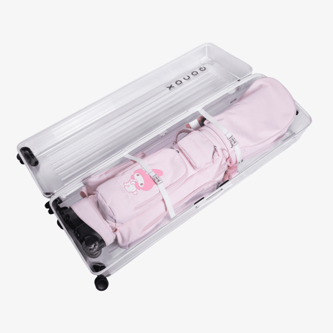 Transparent Golf Travel Case with Wheels - White - Erthe Golf