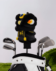 Lion Dance 3 - Wood Headcover - Black And Gold - Erthe Golf