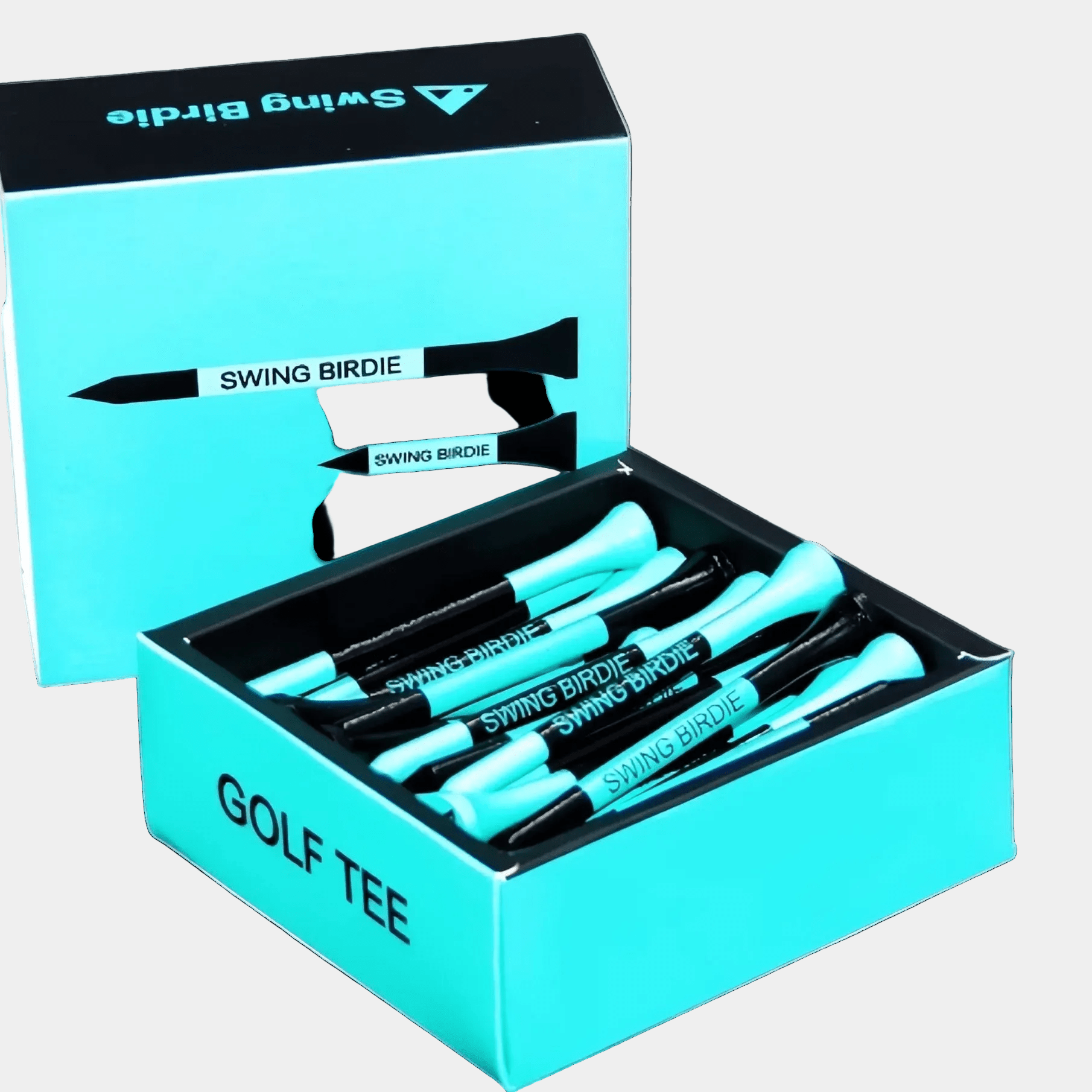 Wooden Golf Tee Pack - Tiffany Blue - Erthe Golf