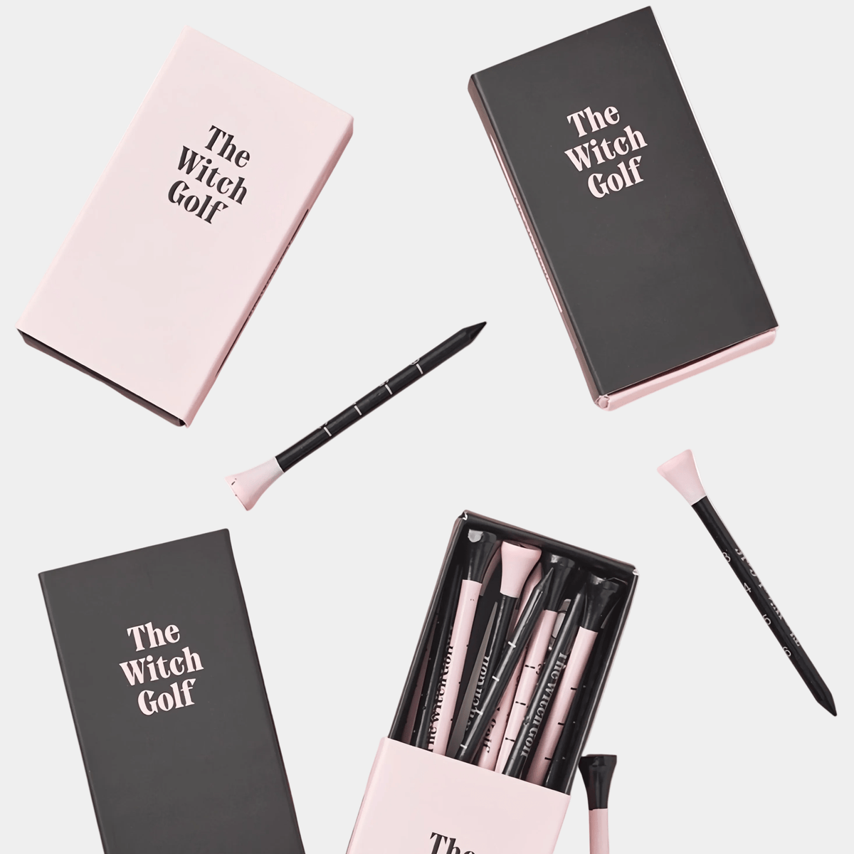 Soft Pink Wooden Tee Packm - Erthe Golf