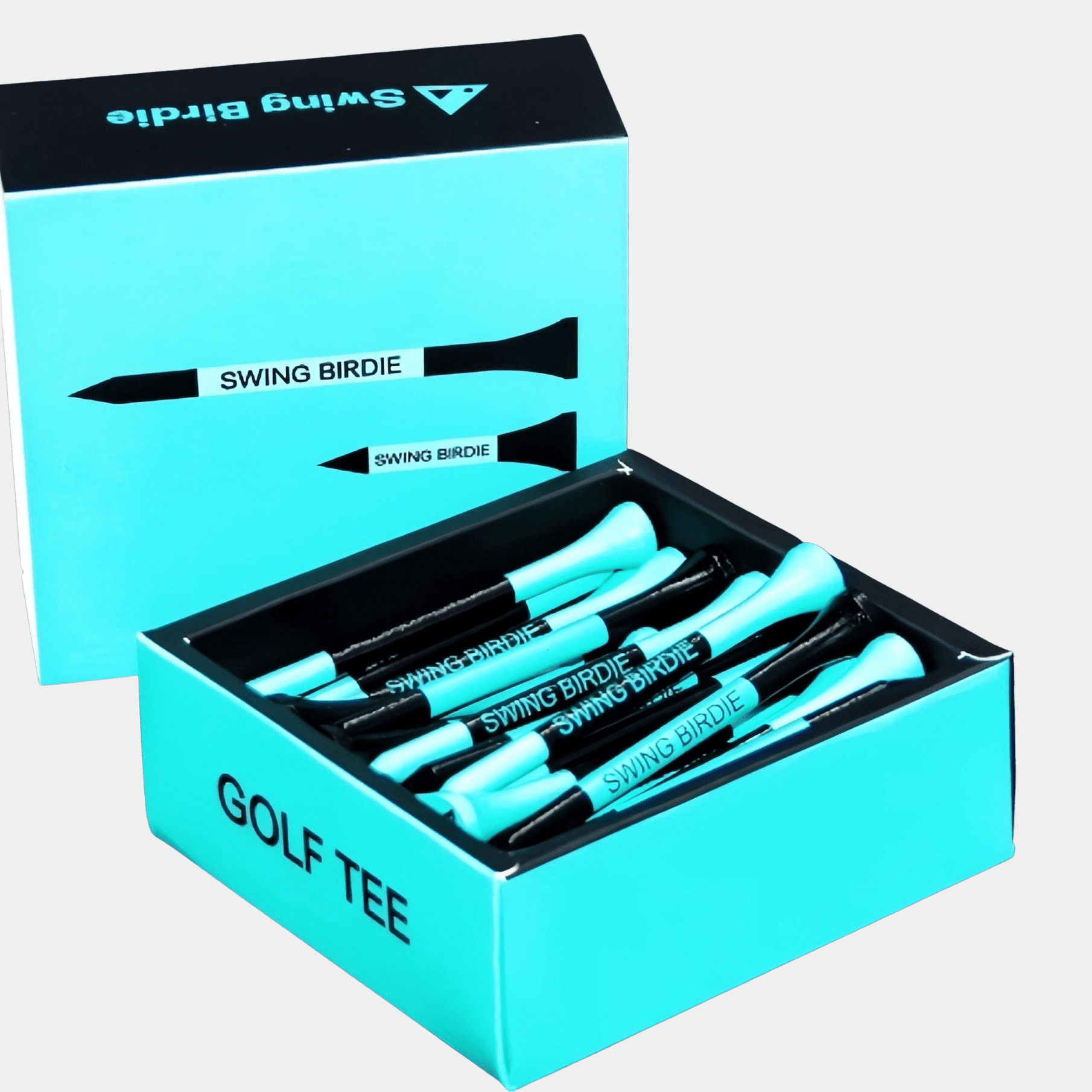 Wooden Golf Tee Pack - Tiffany Blue - Erthe Golf