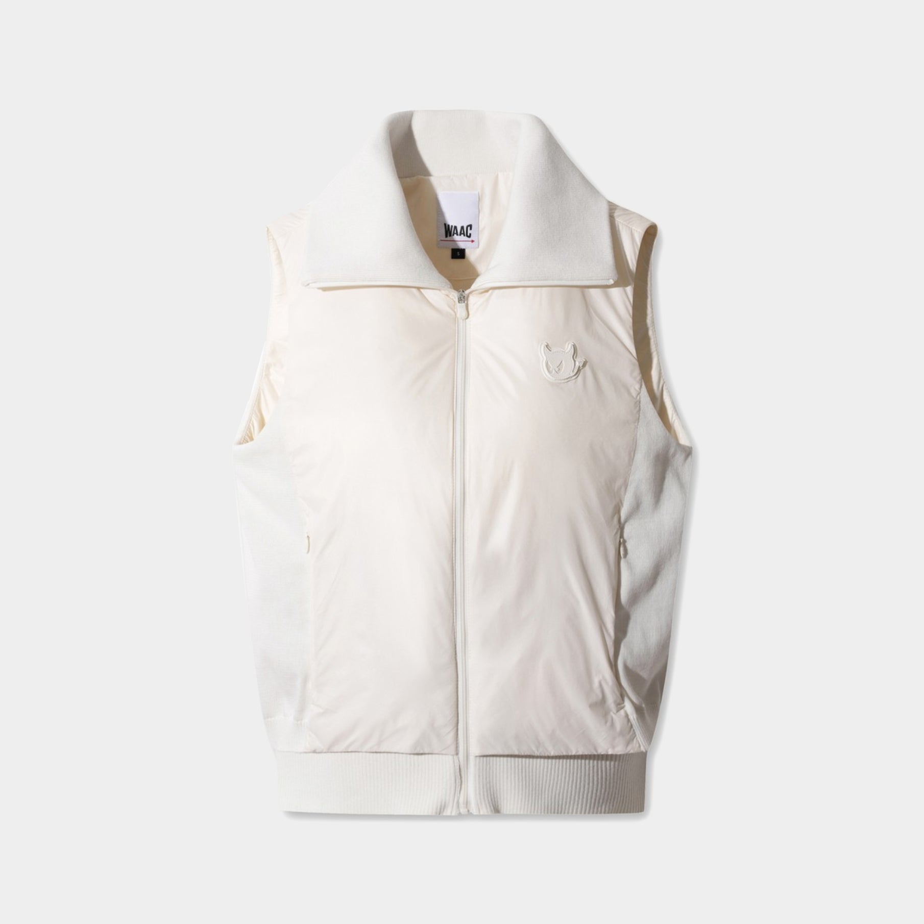 Women's Knit Hybrid Light Padded Vest - Ivory - Erthe Golf