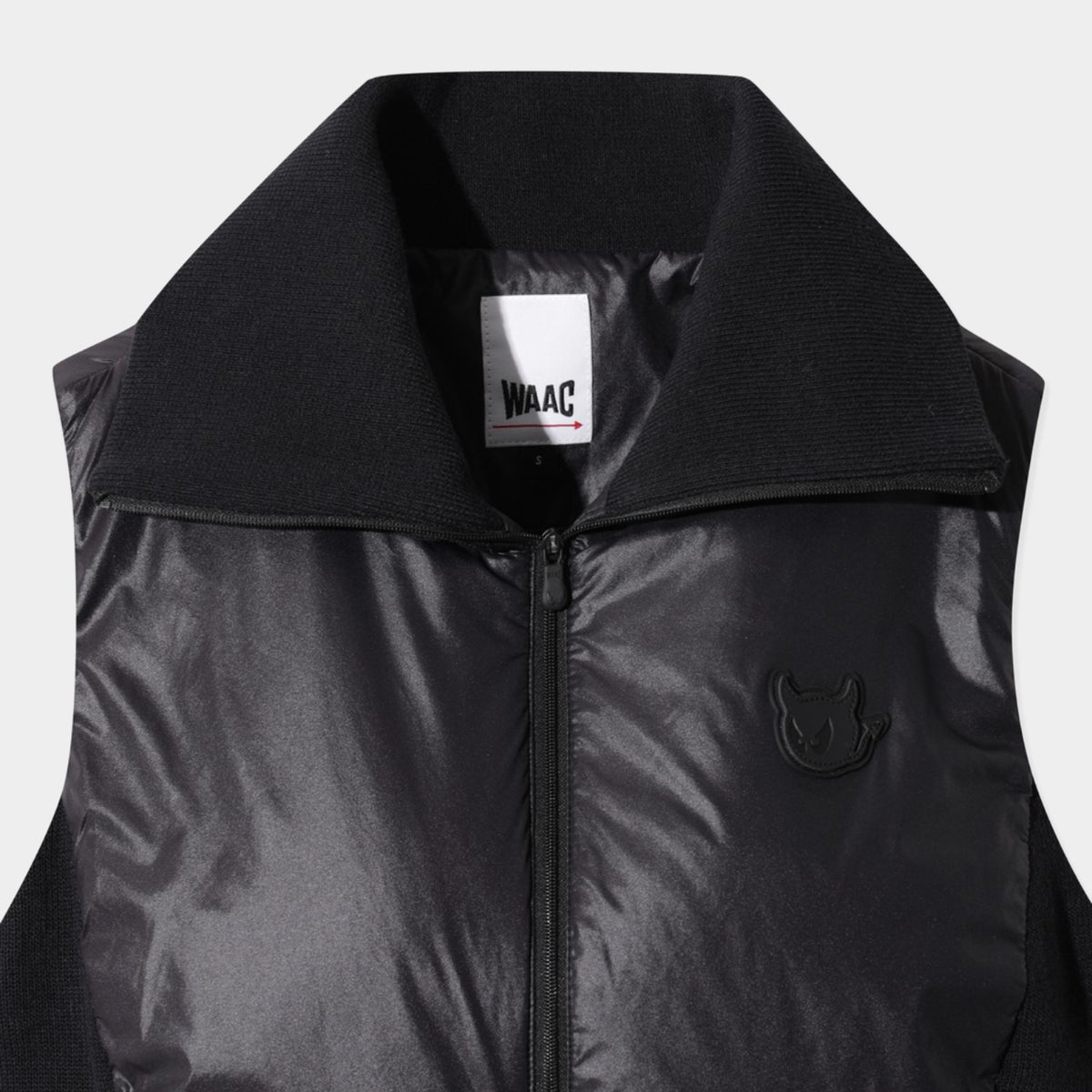 Women's Knit Hybrid Light Padded Vest - Black - Erthe Golf