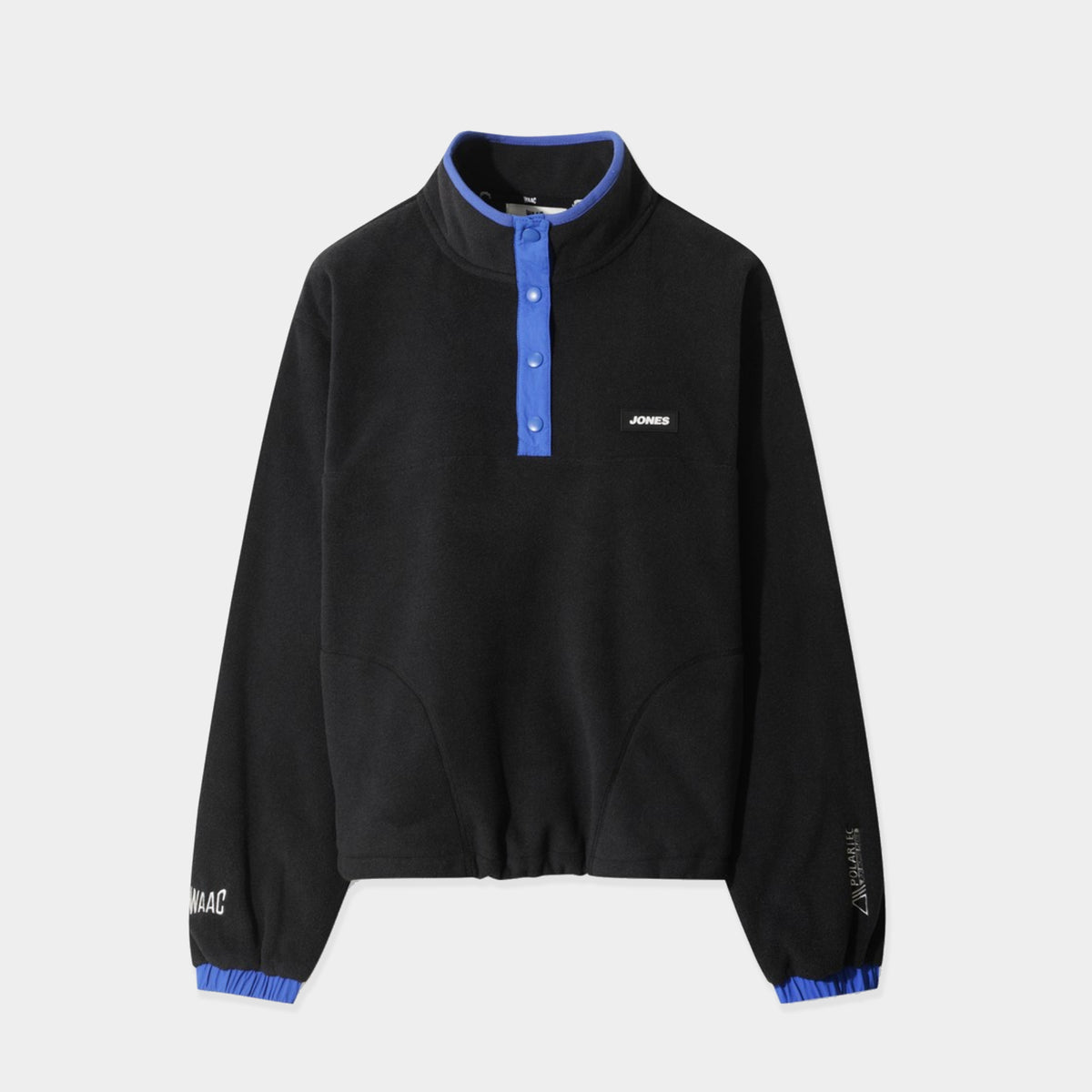 [WAAC X Jones] Women's Polartec Retro Fleece Pullover - Black - Erthe Golf