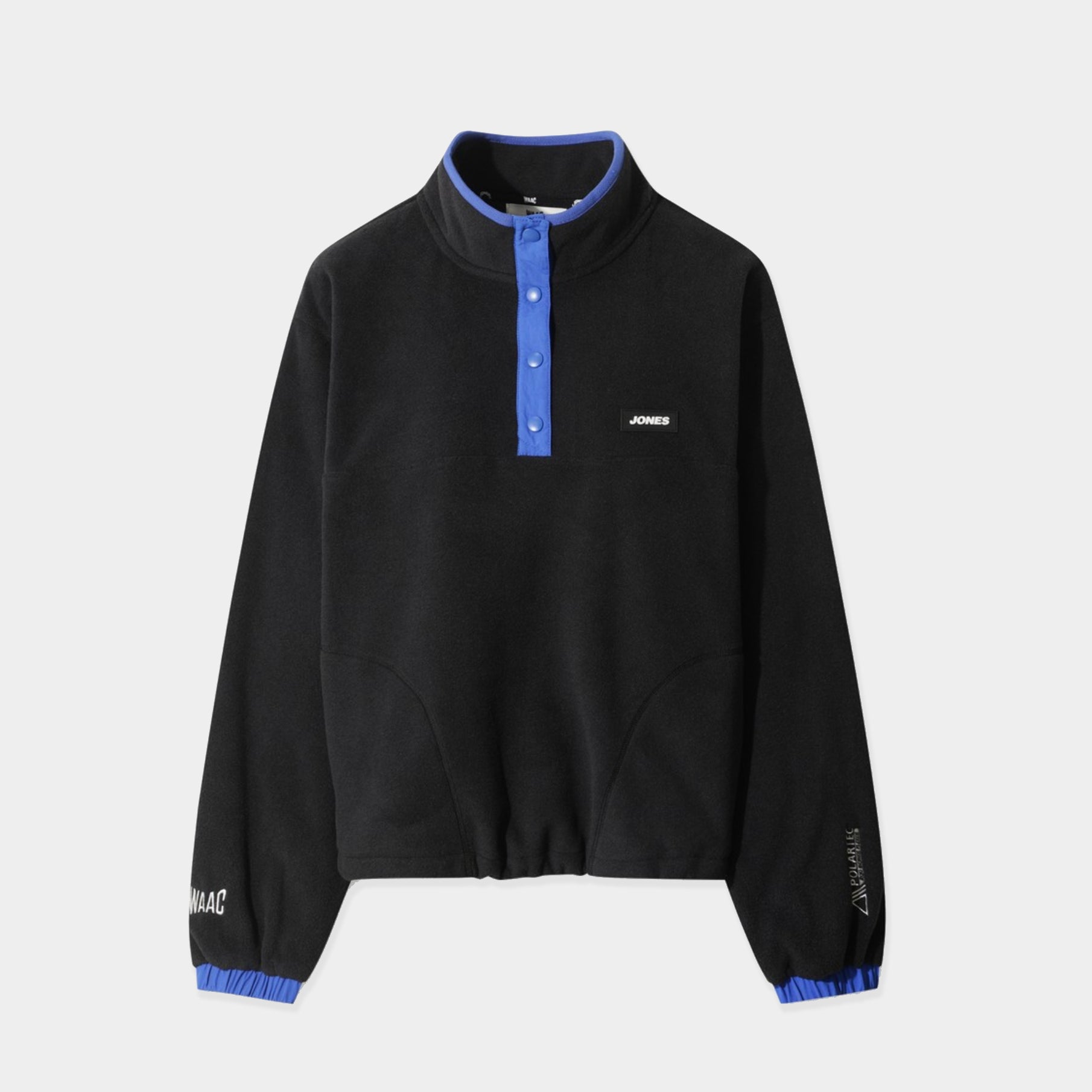 [WAAC X Jones] Women's Polartec Retro Fleece Pullover - Black - Erthe Golf